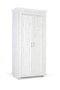 GINER Y COLOMER Armoire 2 portes en bois de manguier blanc décapé